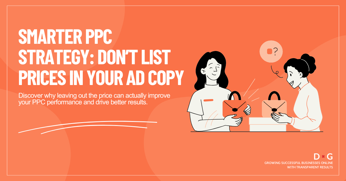 Illustration on PPC strategy showing why leaving out prices in ad copy can boost engagement and conversions.